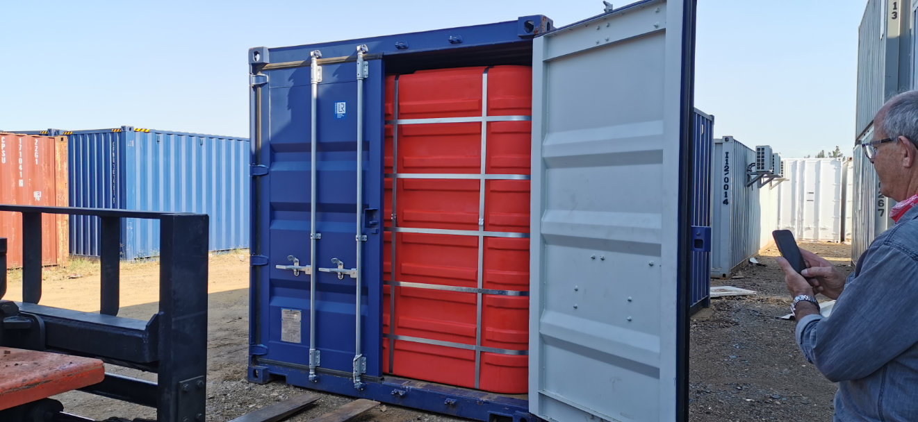 Nkunzi Manufacturing Flat Bottom Tank in Container