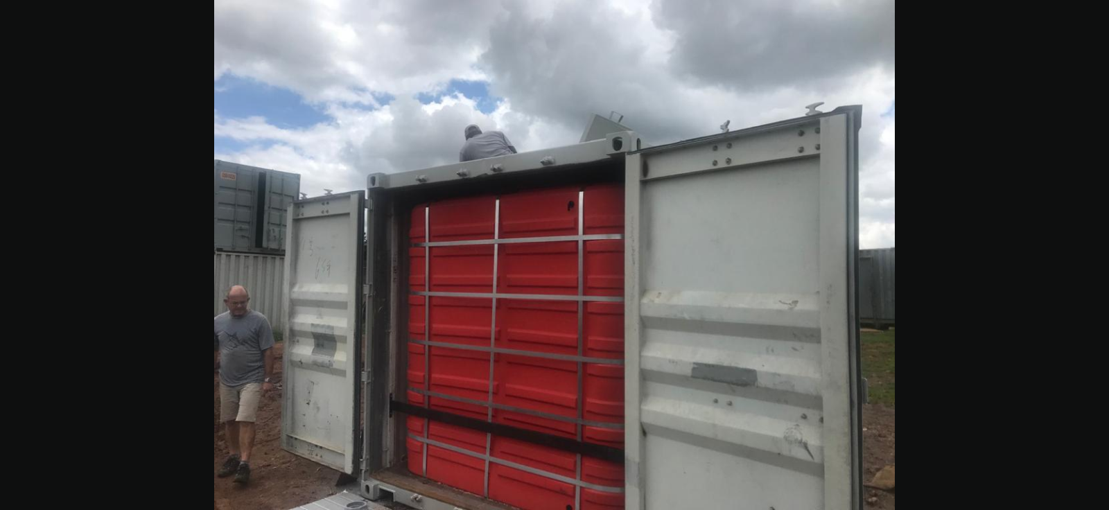 Nkunzi Manufacturing Flat Bottom Tank in Container